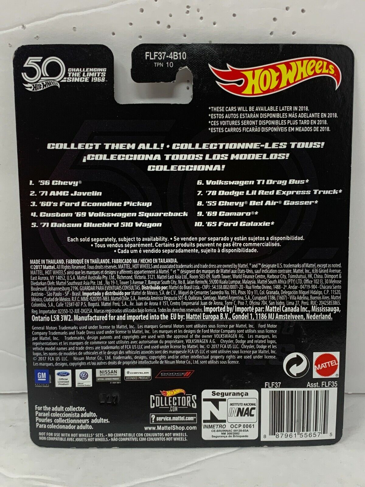 Hot Wheels 50 Favorites 1971 AMC Javelin Real Riders Muscle Car 1:64 Diecast