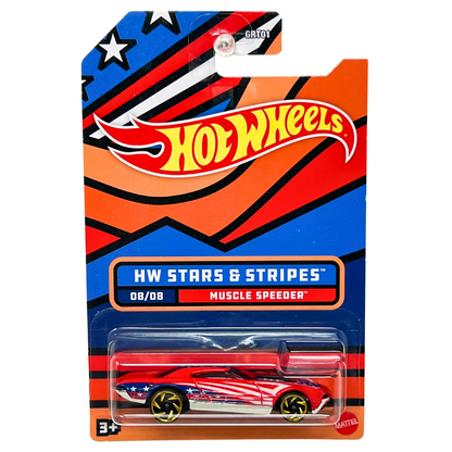 Hot Wheels HW Stars & Stripes Muscle Speeder Fantasy Cars 1:64 Diecast V3