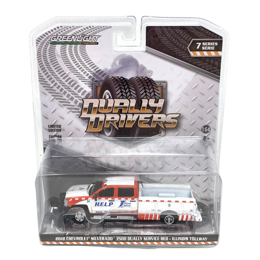 GreenLight 2018 Chevrolet Silverado 3500 Service Dually Series 7 1:64 Diecast