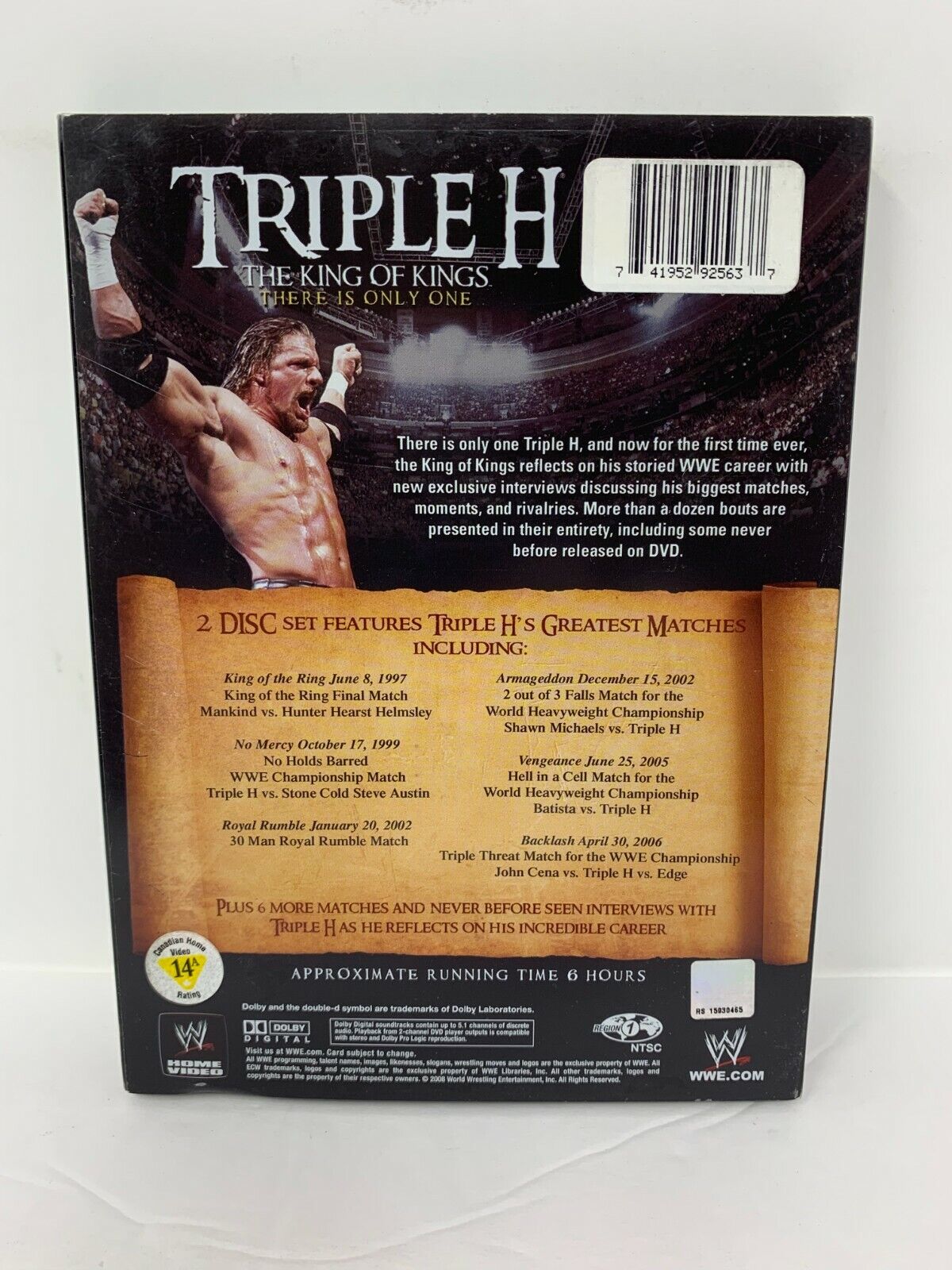 WWE Triple H The King of Kings (DVD) Movie Boxset Good Condition!!!