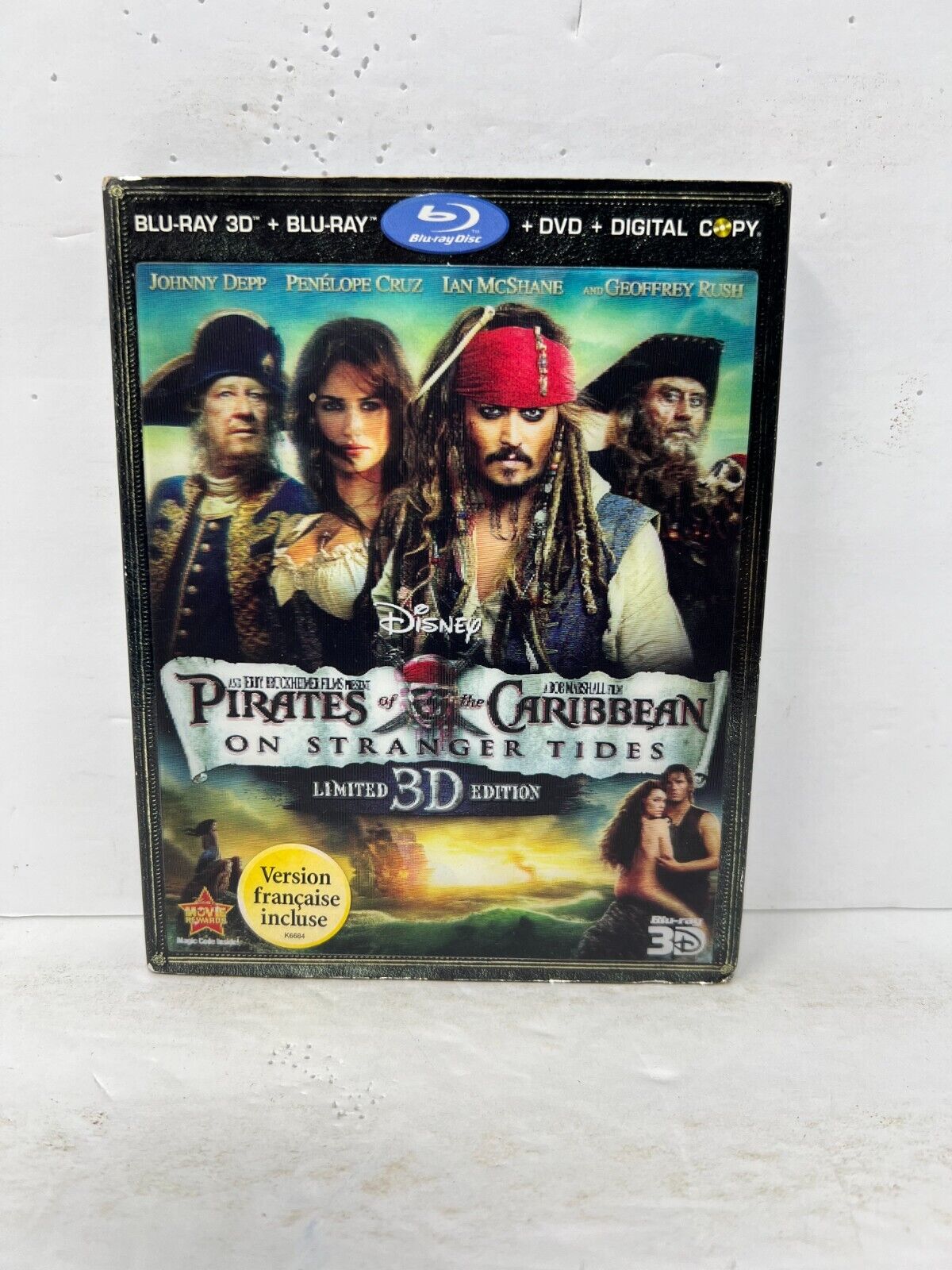 Pirates of the Caribbean On Stranger Tides (Blu-ray 3D) Fantasy Good Condition!!