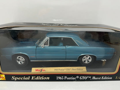 Maisto 1965 Pontiac GTO Hurst Special Edition 1:18 Diecast Blue Color