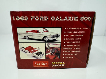 Sun Star 1963 Ford Galaxie 500 1:18 Diecast