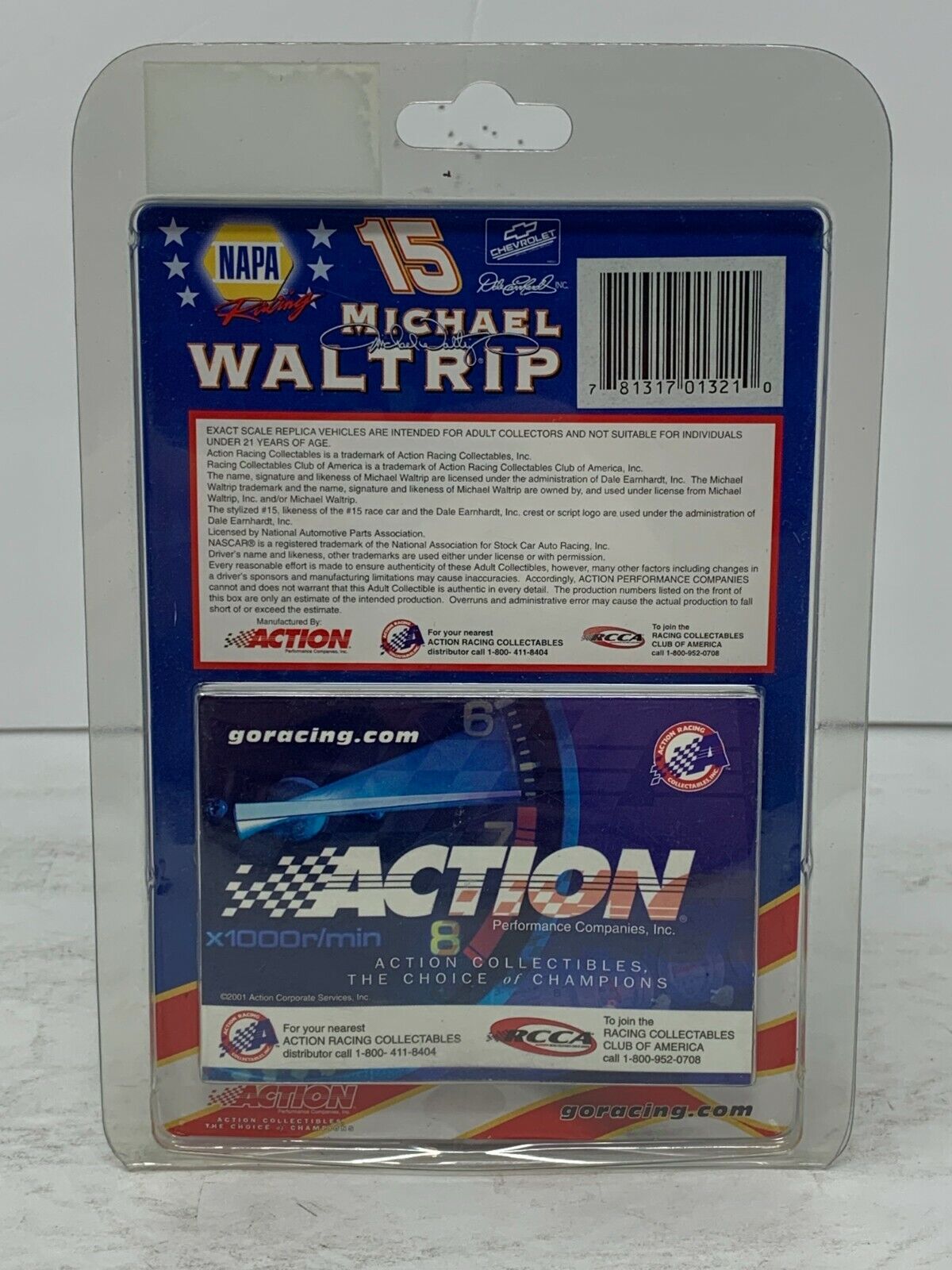 Action Nascar #15 Michael Waltrip NAPA Stars & Stripes Monte Carlo 1:64 Diecast