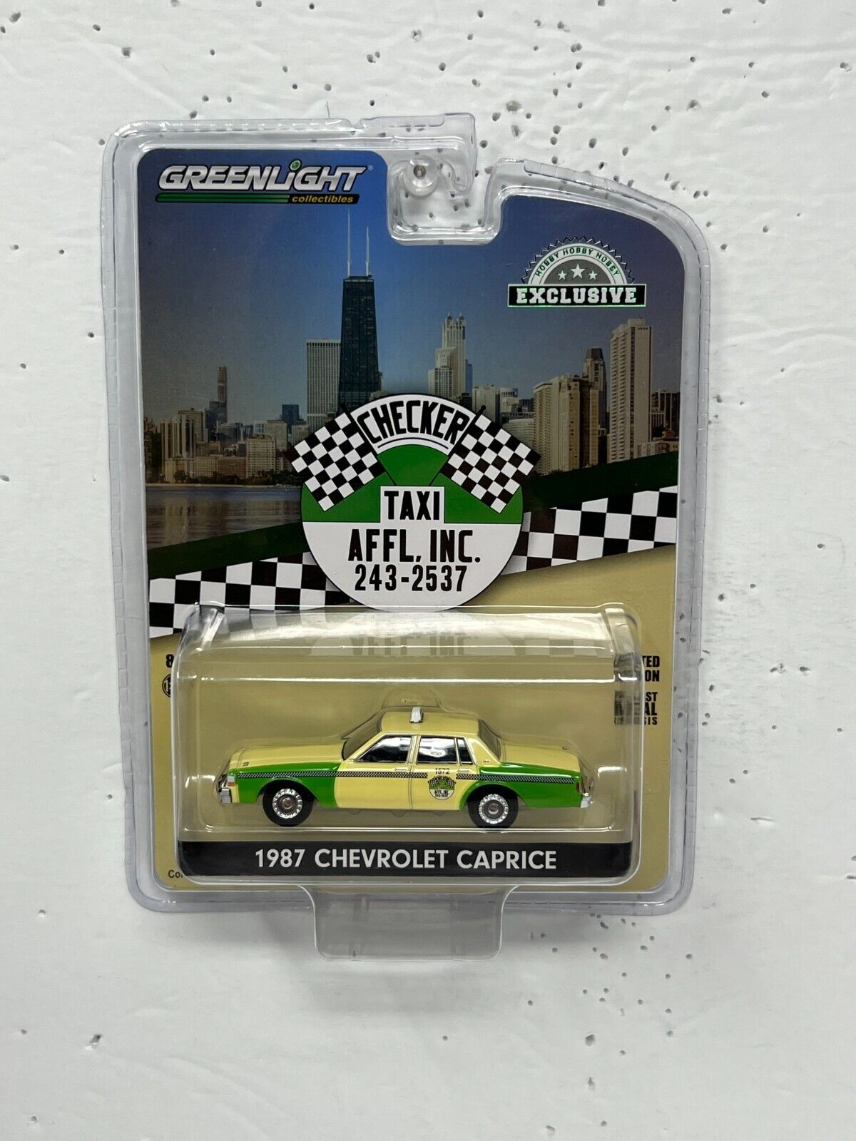 Greenlight Hobby Exclusive Checker 1987 Chevrolet Caprice 1:64 Diecast