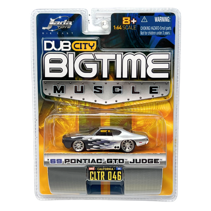 Jada Dub City Bigtime Muscle 1969 Pontiac GTO Judge 1:64 Diecast Silver