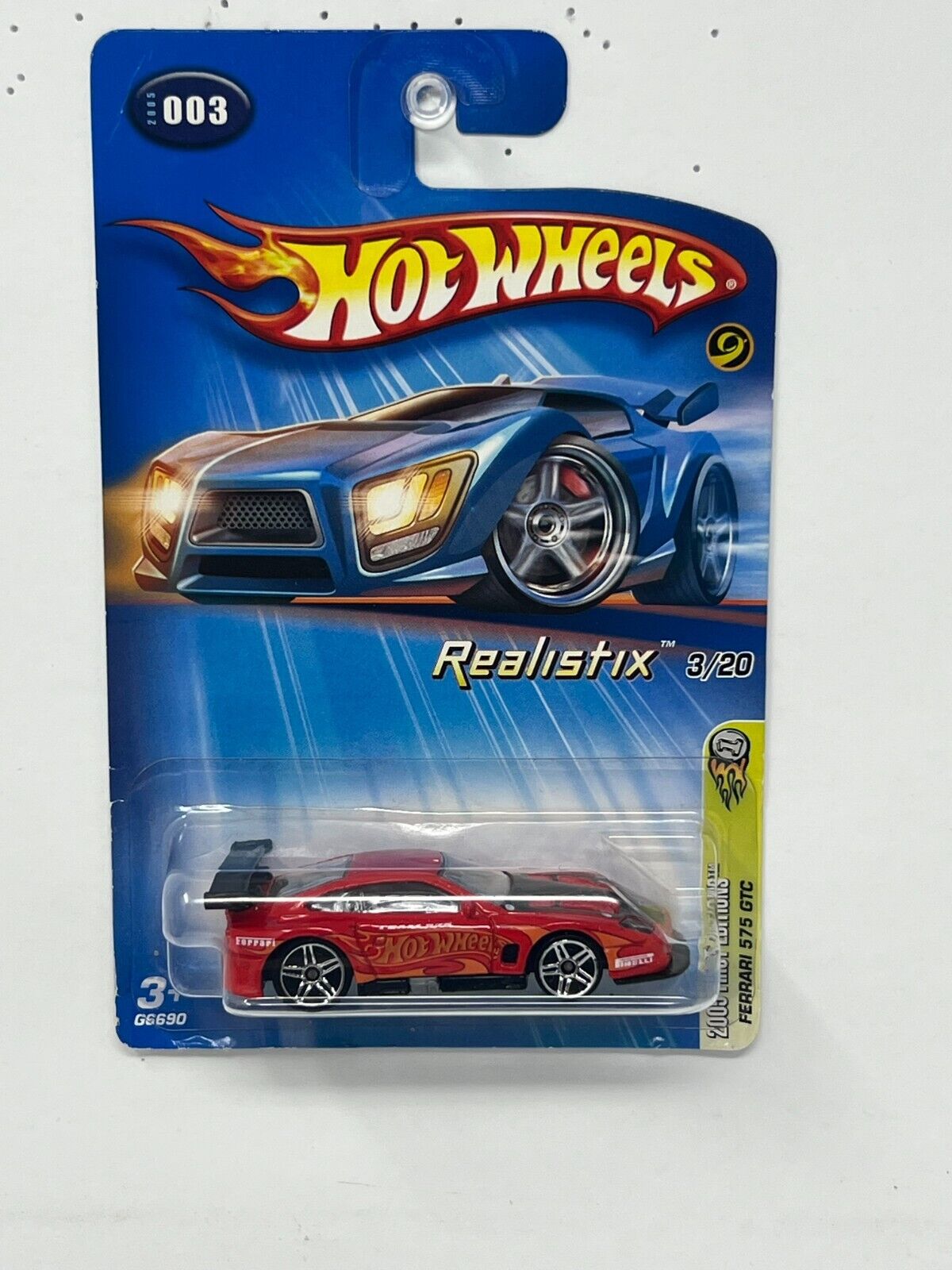 Hot Wheels 2005 First Editions Realistix Ferrari 575 GTC Red 1:64 Diecast Ver. 3