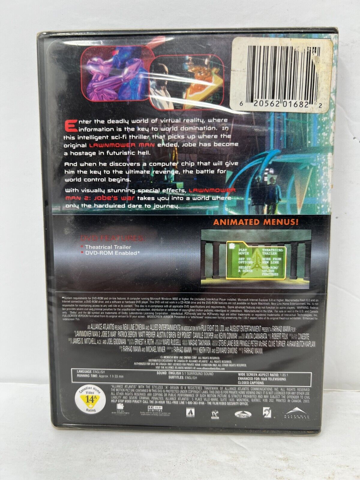 Lawnmower Man 2: Jobe's War (DVD) Sci-Fi New and Sealed!!!