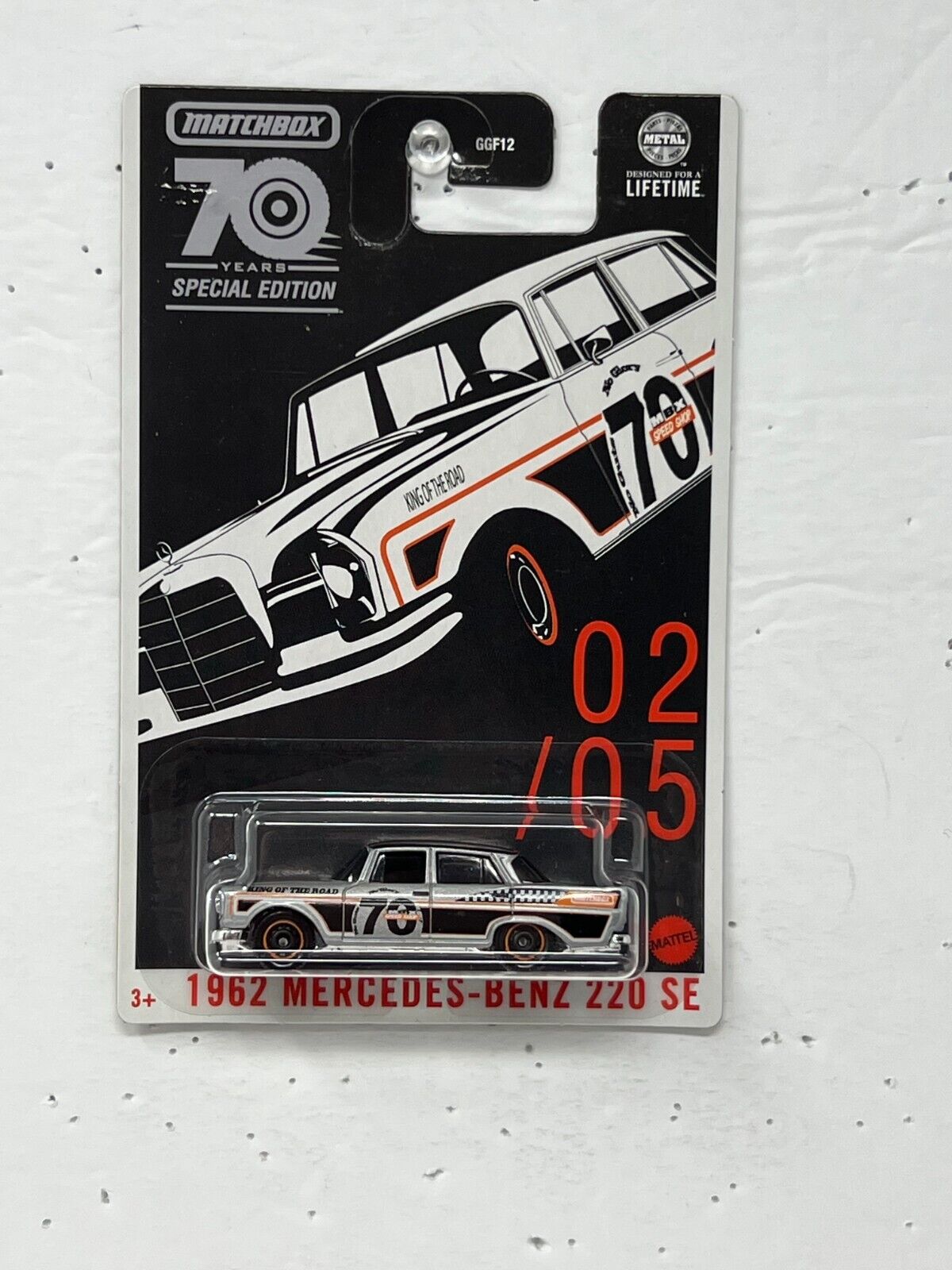 Matchbox 70th Anniversary Special Edition 1962 Mercedes-Benz 220 SE 1:64 Diecast