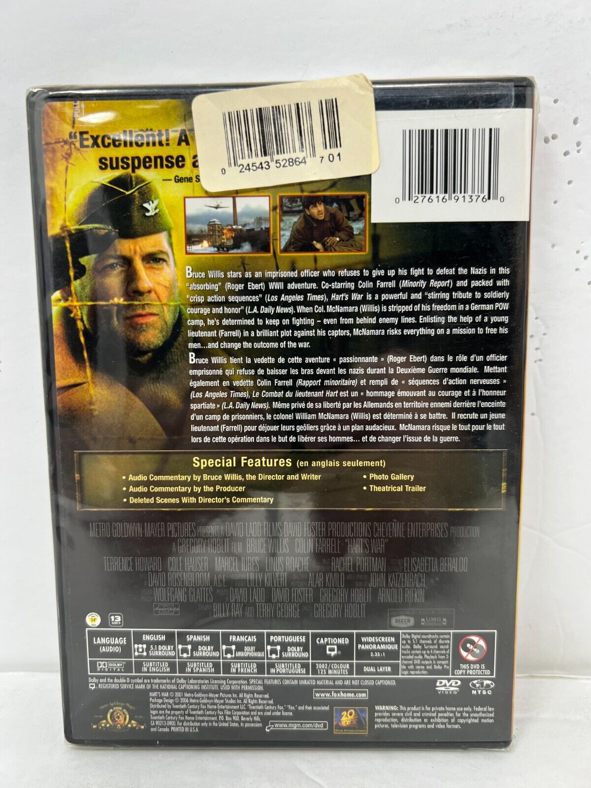 Hart's War (DVD) War New and Sealed!!!