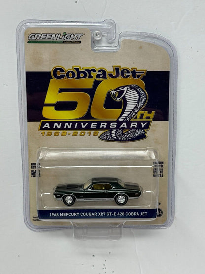 Greenlight Cobra Jet 50th Anniversary 1968 Mercury Cougar XR7 GT 1:64 Diecast