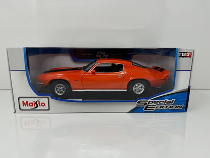 Maisto 1971 Chevrolet Camaro Special Edition 1:18 Diecast Orange