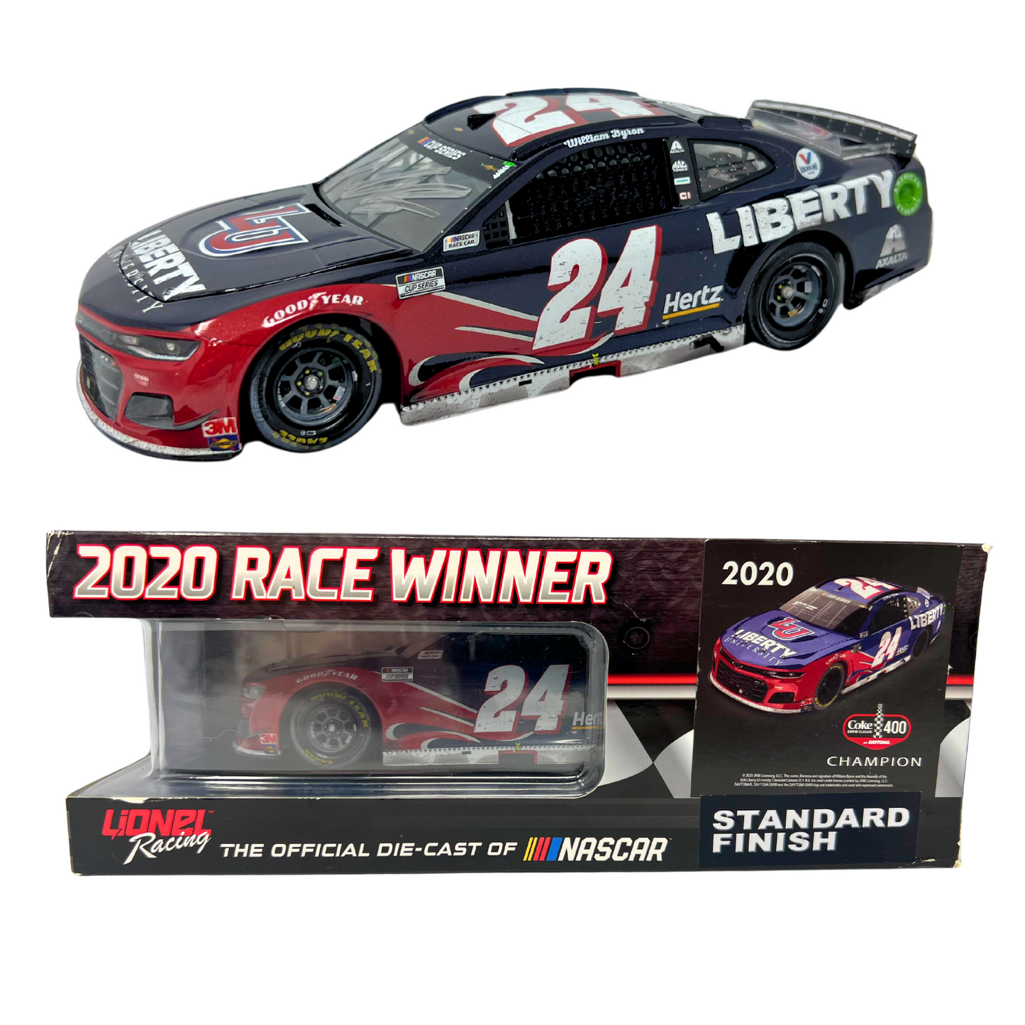 Lionel Nascar #24 William Byron Daytona Win 2020 Camaro ZL1 1:24 Diecast AUTO'D