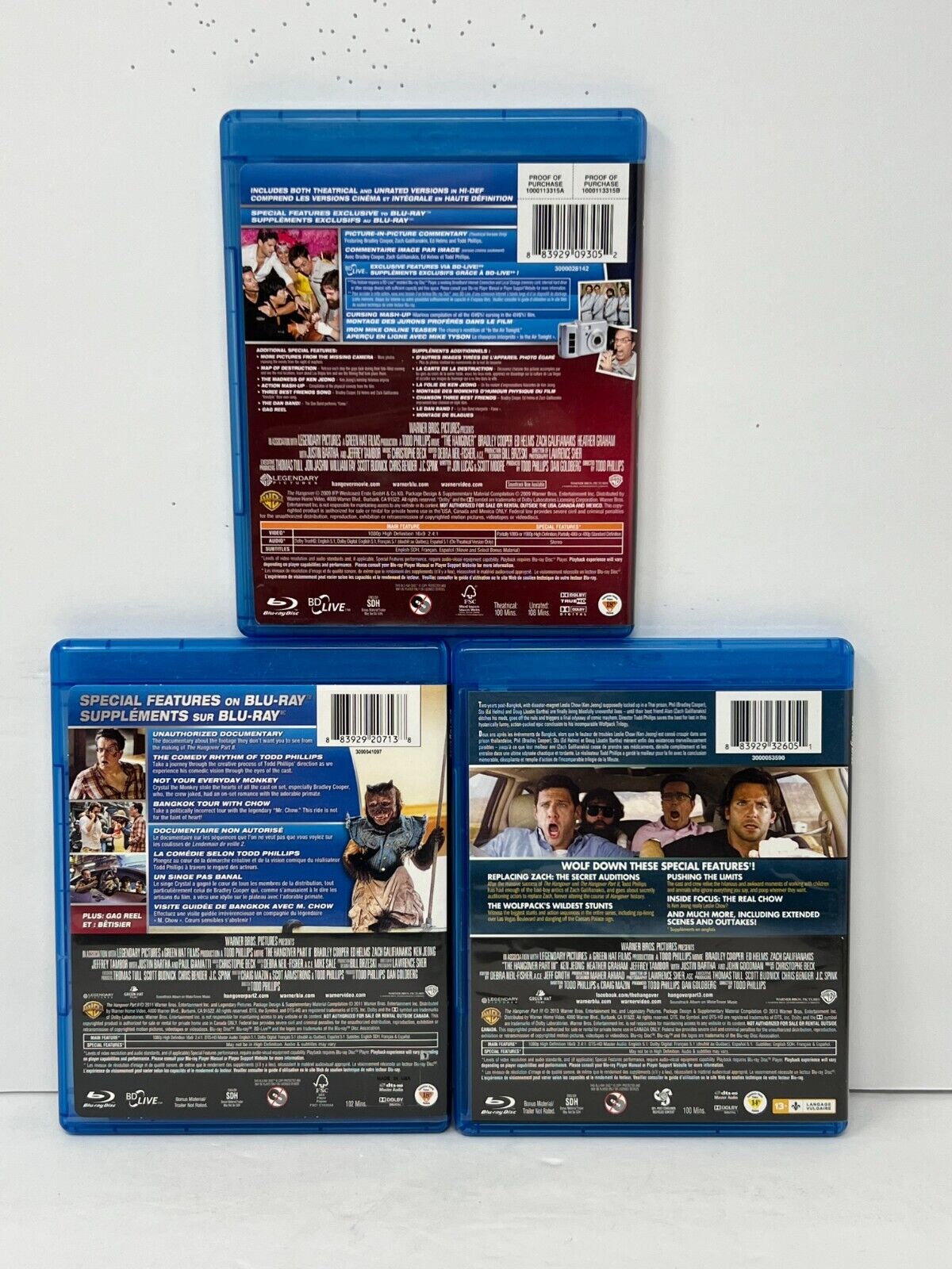 The Hangover 1-3 Trilogy (Blu-ray) Comedy Good Condition!!!