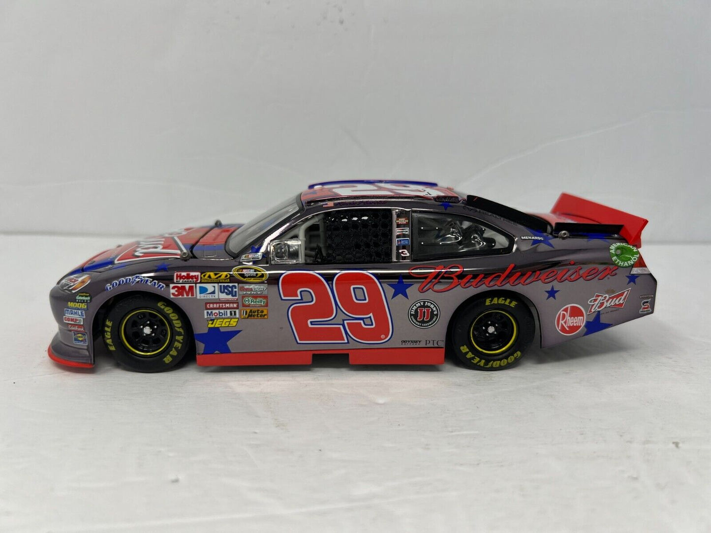 Lionel Nascar #29 Kevin Harvick Budweiser 4th of July Gunmetal 1:24 Diecast