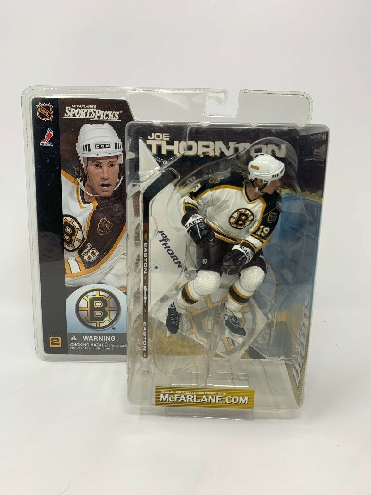 Mcfarlane NHL  Joe Thornton Boston Bruins Chase White Jersey Series 2 Figure