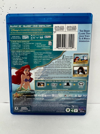 The Little Mermaid (Blu-ray 3D) Disney Classic Good Condition!!!