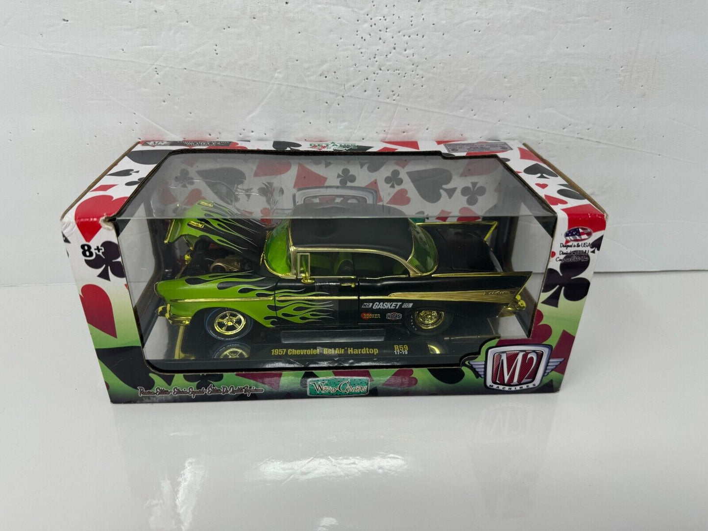 M2 Machines Wild-Cards 1957 Chevrolet Bel Air CHASE 1:24 Diecast 1 of 500