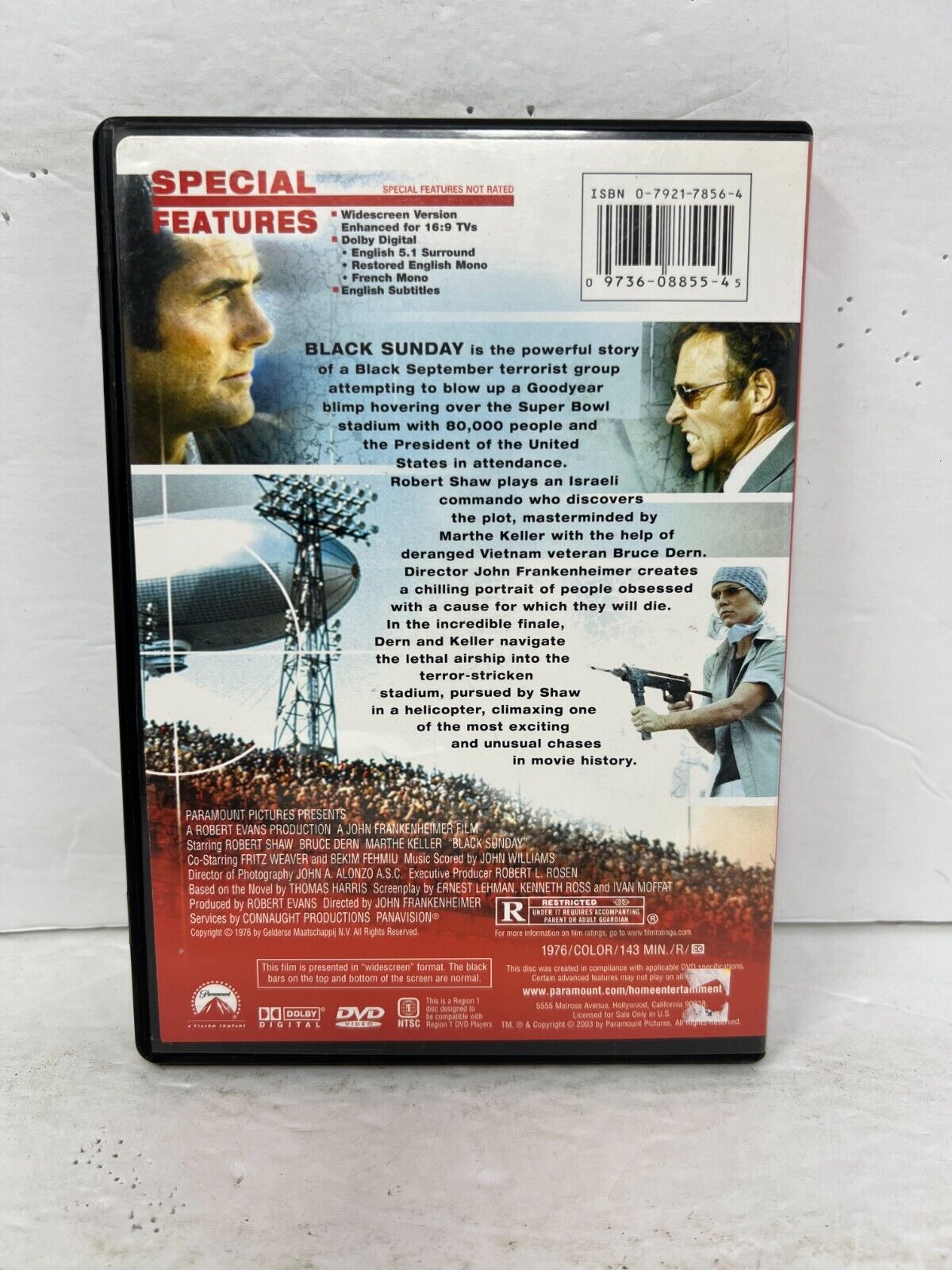 Black Sunday (DVD) Robert Shaw Bruce Dern Thriller Good Condition!!!