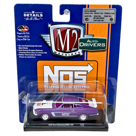 M2 Machines NOS 1970 Ford Mustang Boss 429 CHASE Auto-Drivers 1:64 Diecast