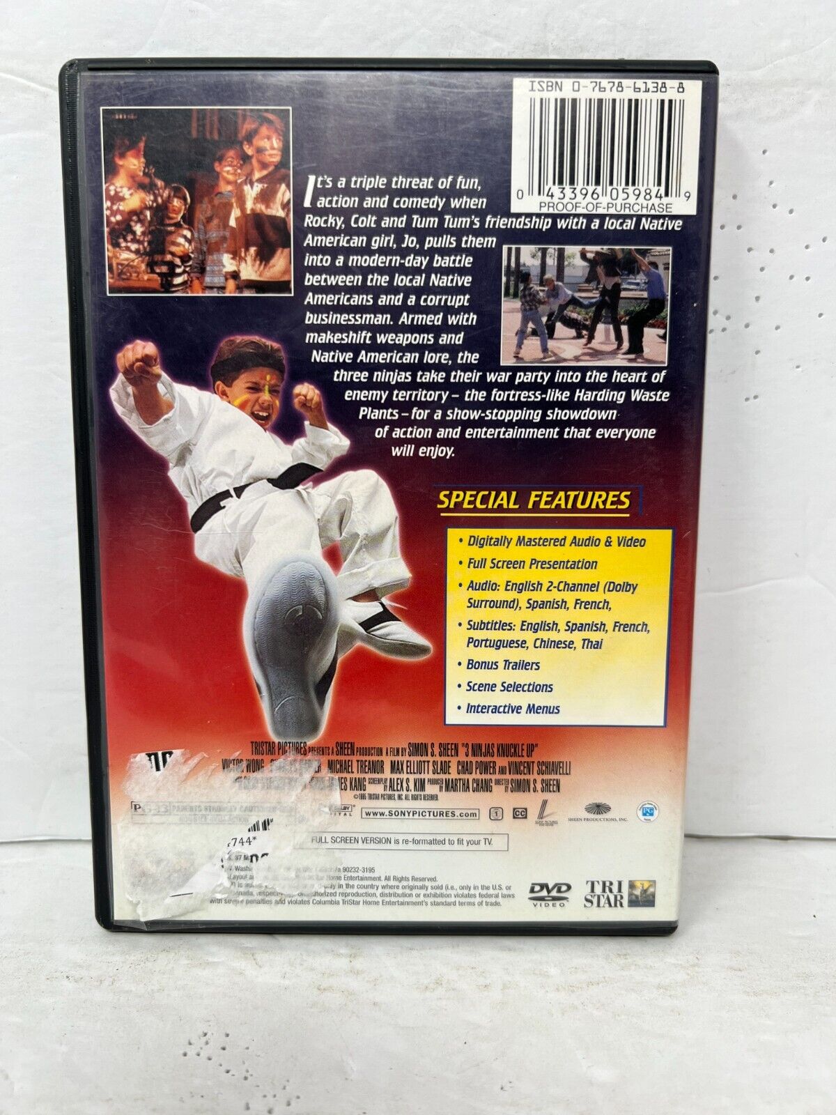 3 Ninjas: Knuckle Up (DVD) Family Good Condition!!!