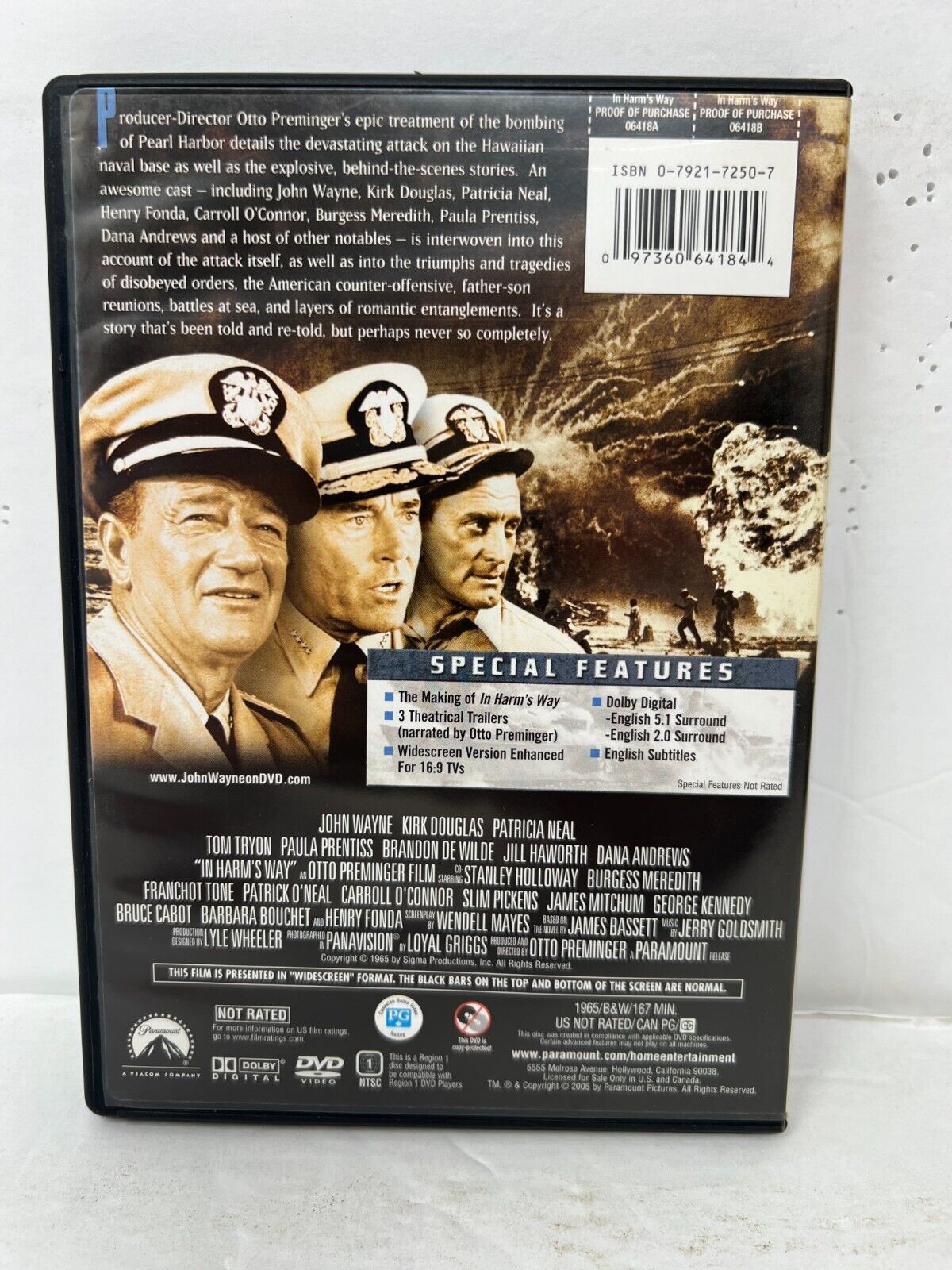 In Harm's Way (DVD) War Good Condition!!!