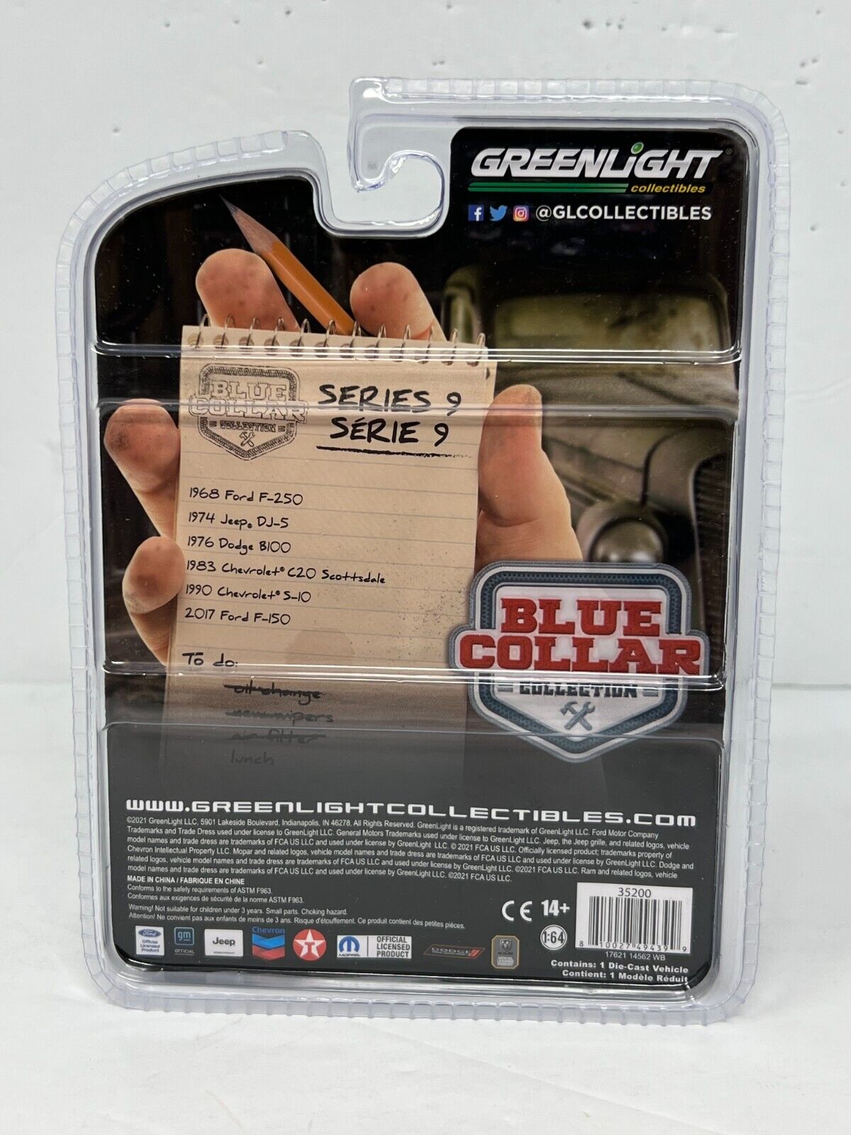 Greenlight Blue Collar 1990 Chevrolet S-10 1:64 Diecast