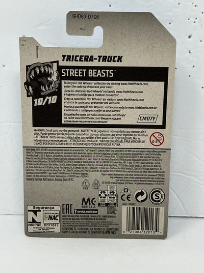 Hot Wheels Treasure Hunt Street Beasts Tricera-Truck 1:64 Diecast