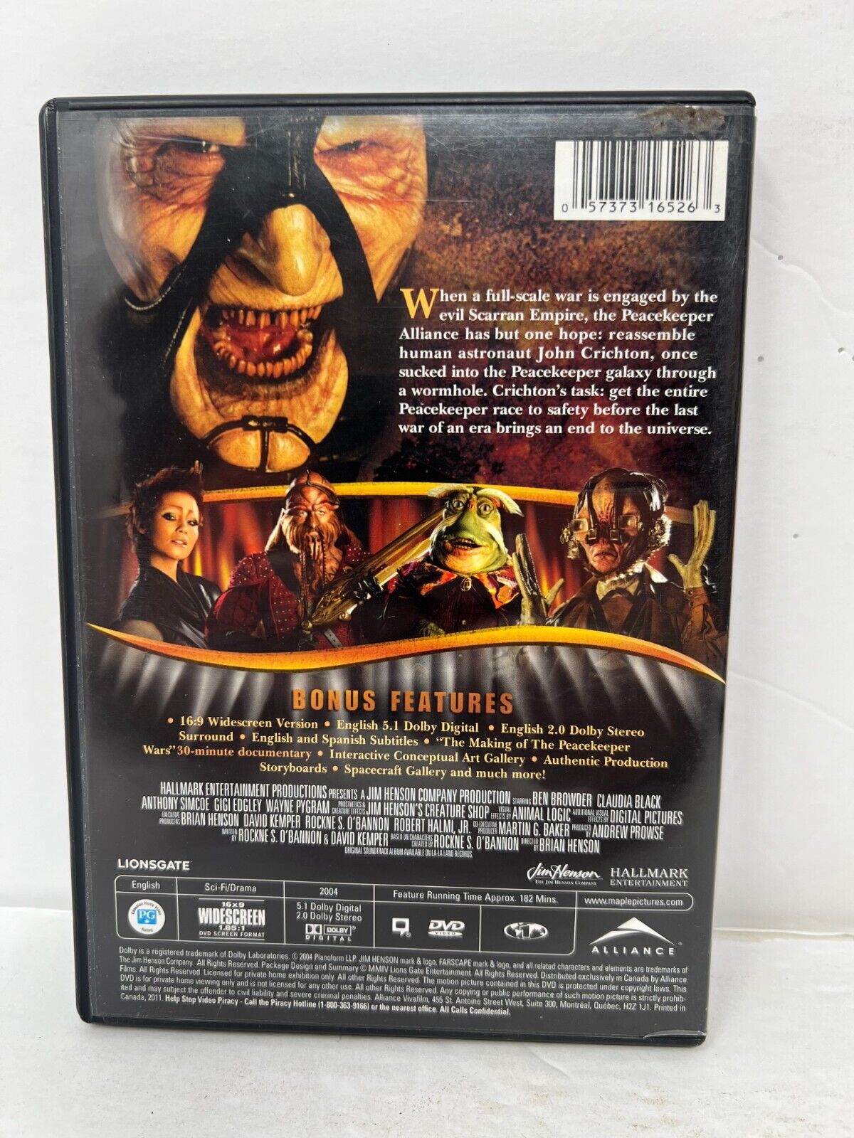 Farscape: The Peacekeeper Wars (DVD) Sci-Fi Good Condition!!!