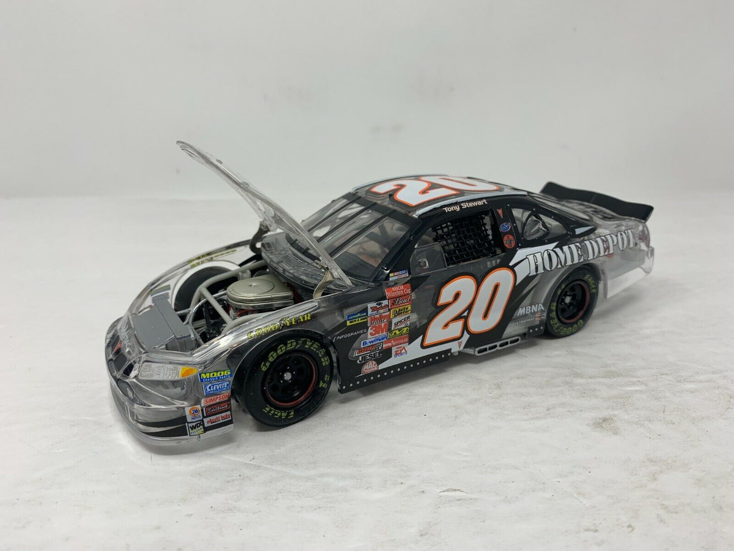 Action Nascar #20 Tony Stewart Home Depot Clear 2002 Grand Prix 1:24 Diecast