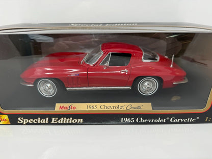 Maisto 1965 Chevrolet Corvette Special Edition 1:18 Diecast Red Color