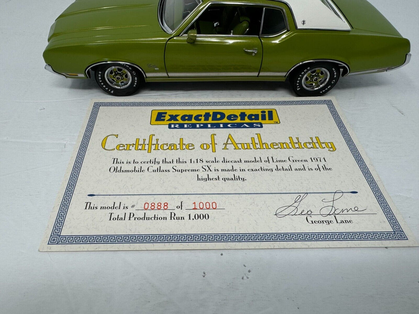 Exact Detail Replicas 1971 Oldsmobile Cutlass Supreme SX 1:18 Diecast