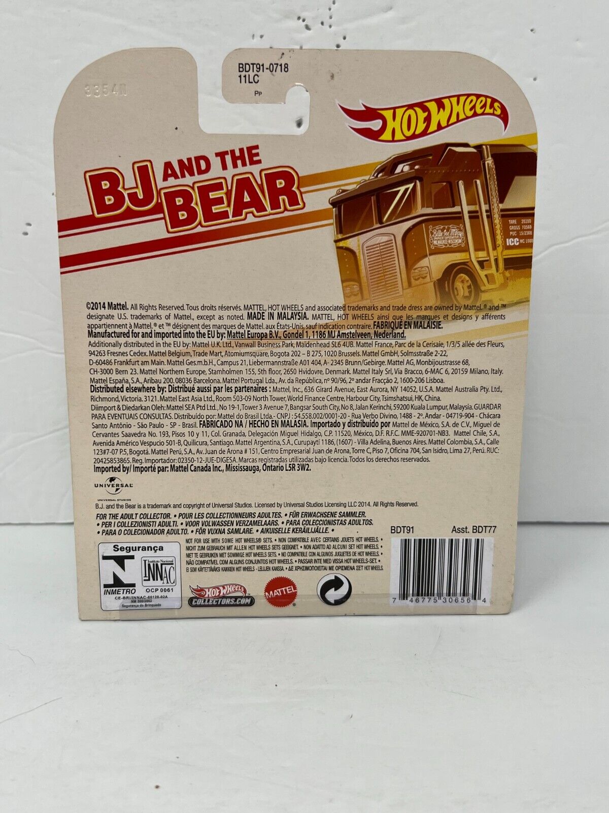 Hot Wheels Retro Entertainment BJ and the Bear Thunder Roller 1:64 Diecast