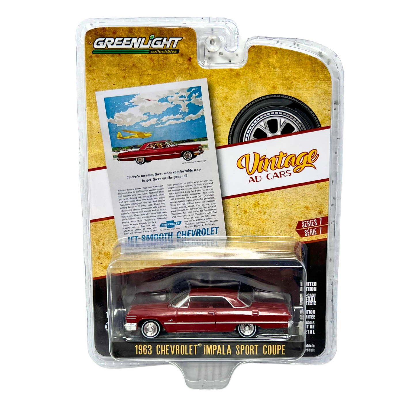 Greenlight Vintage Ad Cars 1983 Chevrolet Impala Sport Coupe 1:64 Diecast