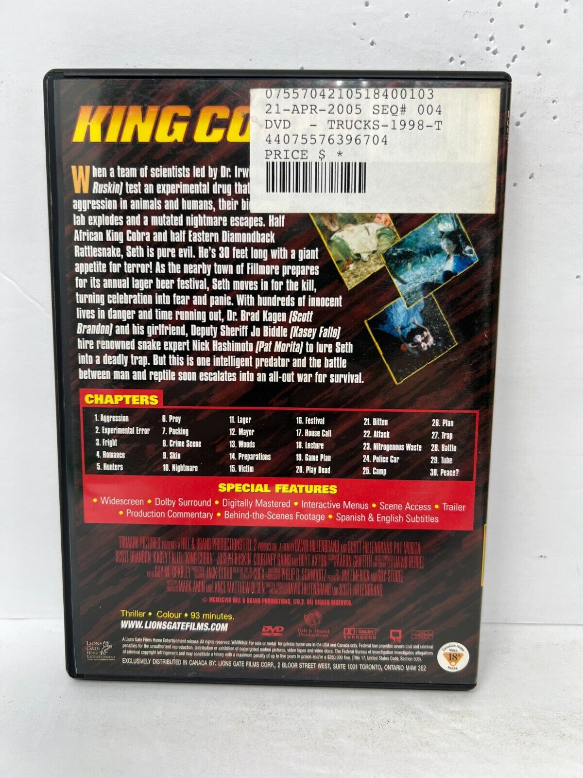 King Cobra (DVD) Horror