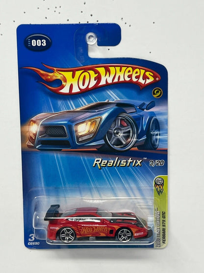 Hot Wheels 2005 First Editions Realistix Ferrari 575 GTC Red 1:64 Diecast Ver. 4