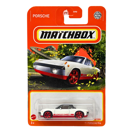 Matchbox 1971 Porsche 914 White 1:64 Diecast Version 2