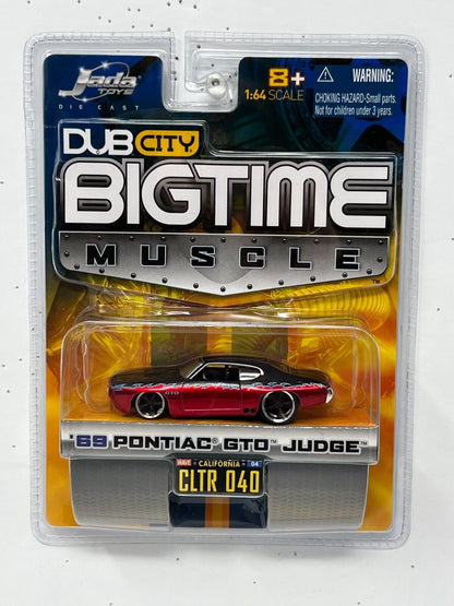 Jada Dub City Bigtime Muscle 1969 Pontiac GTO Judge 1:64 Diecast Red Black