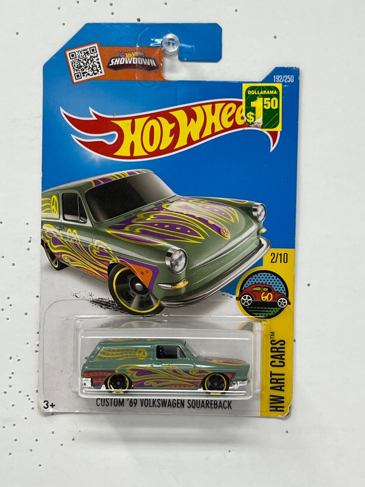 Hot Wheels HW Art Cars Custom 1969 Volkswagen Squareback 1:64 Diecast