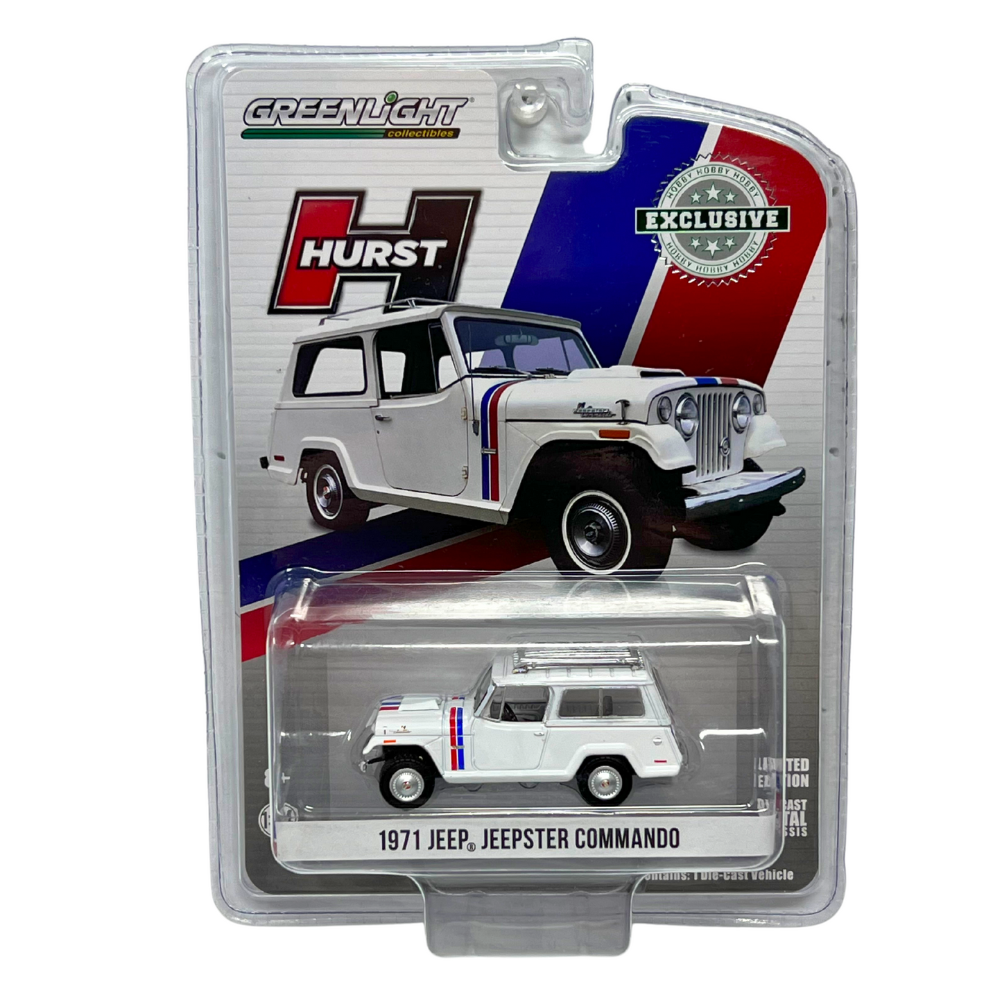 Greenlight Hobby Exclusive Hurst 1971 Jeep Jeepster Commando 1:64 Diecast