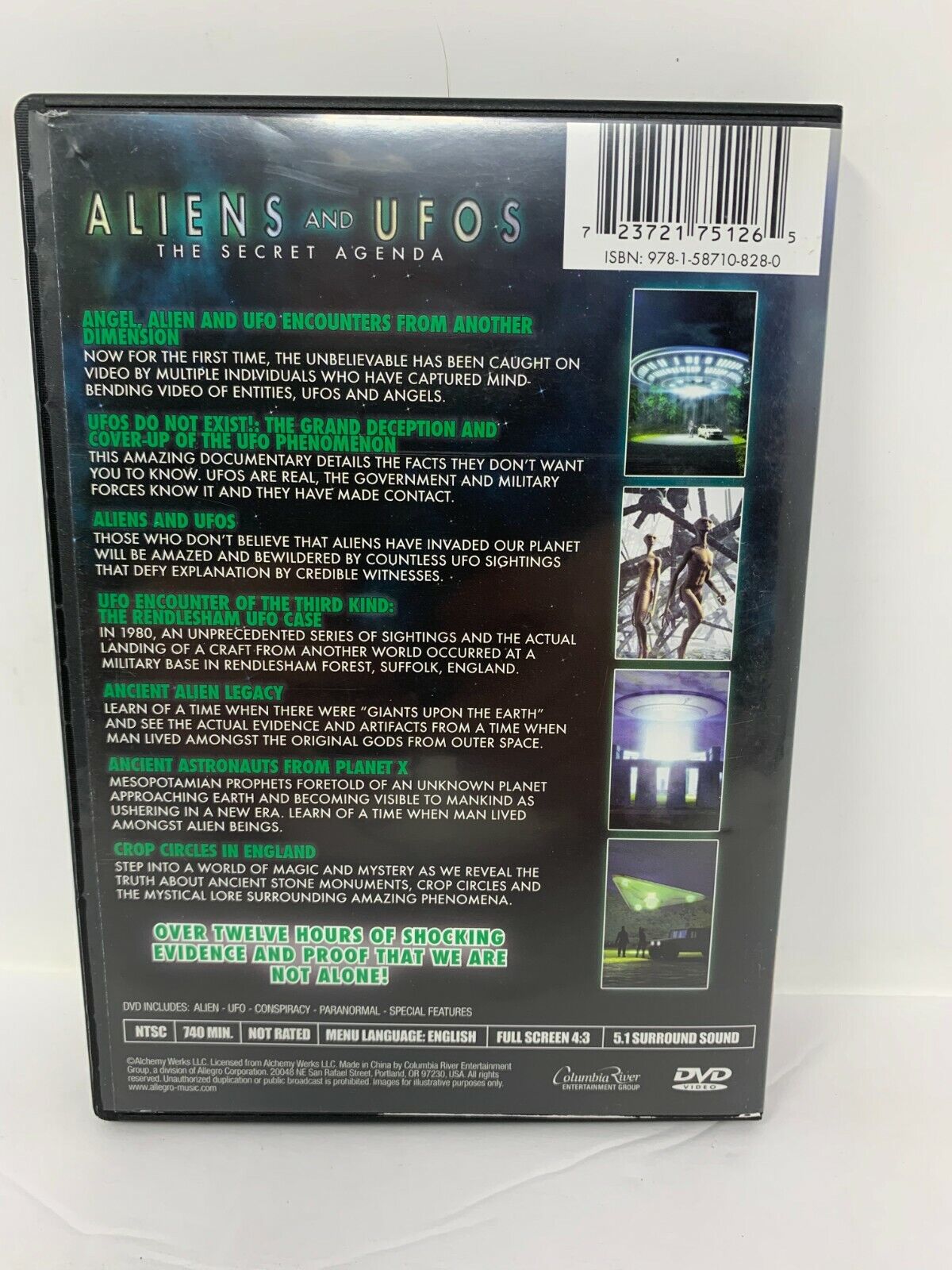 Aliens & UFOs The Secret Agenda Collection DVD) Sci-Fi Good Condition