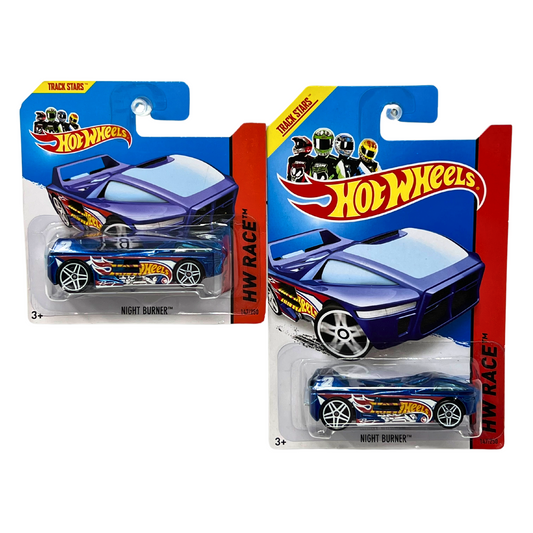 Hot Wheels Treasure Hunt Night Burner HW Race Diecast 1:64 Lot of 2