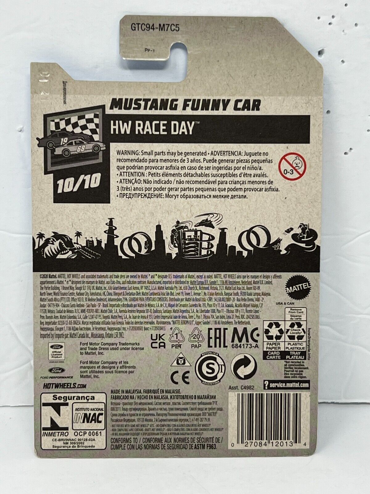 Hot Wheels Treasure Hunt HW Race Day Mustang Funny Car 1:64 Diecast