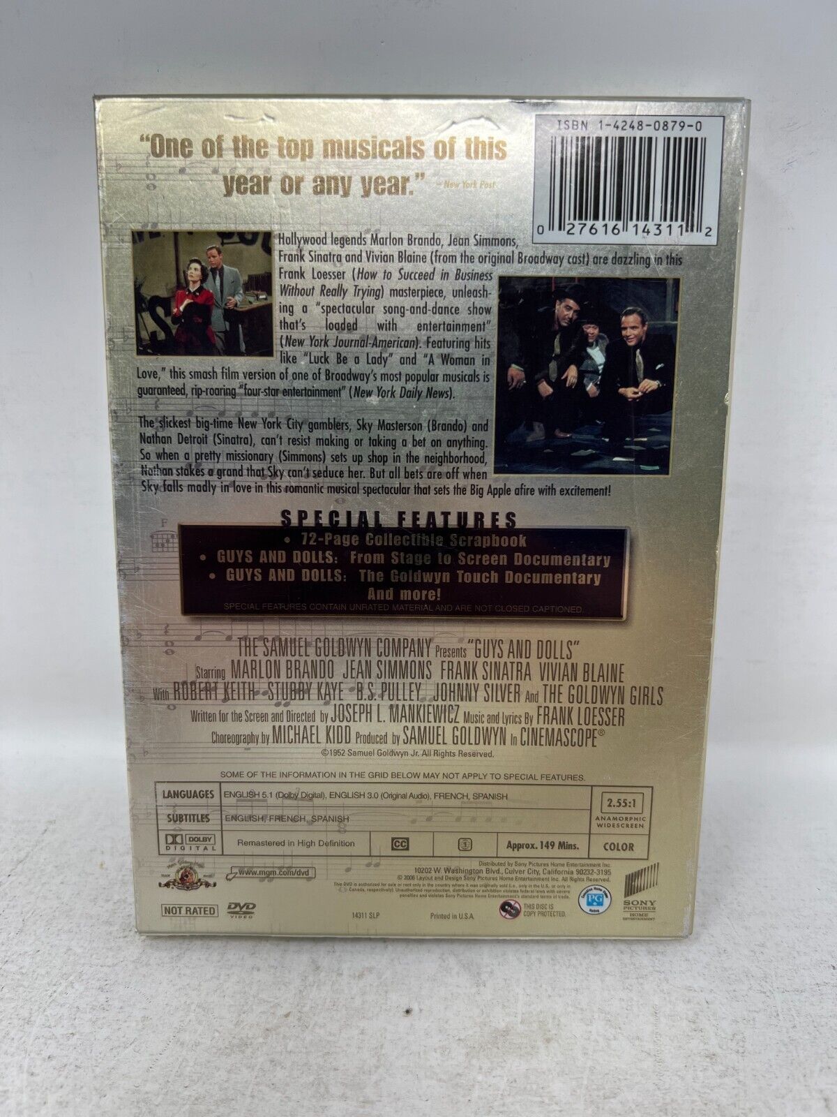 Guys and Dolls (DVD) Marlon Brando Jean Simmons Deluxe Edition Crime