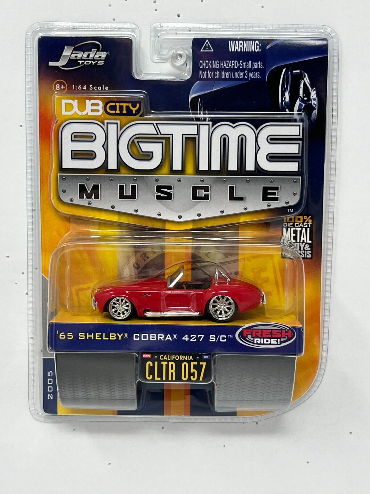 Jada Dub City Bigtime Muscle 1965 Shelby Cobra 427 SC 1:64 Diecast Red