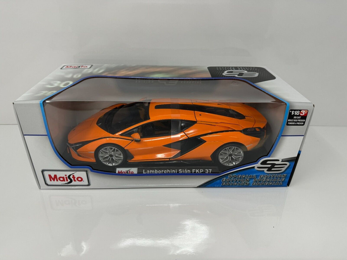 Maisto Lamborghini Sian FKP 37 Special Edition 1:18 Diecast Orange Color