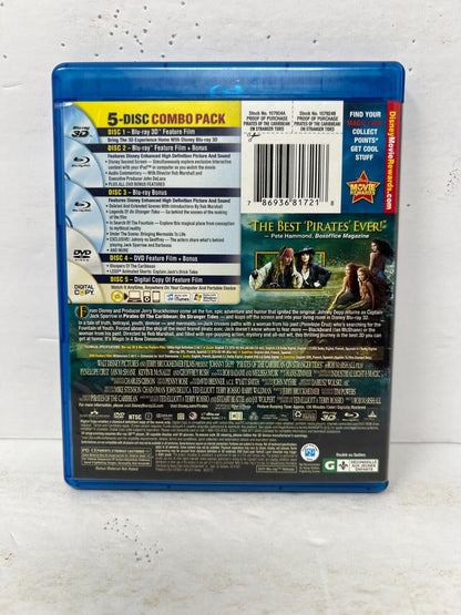 Pirates of the Caribbean On Stranger Tides (Blu-ray 3D) Fantasy Good Condition!!