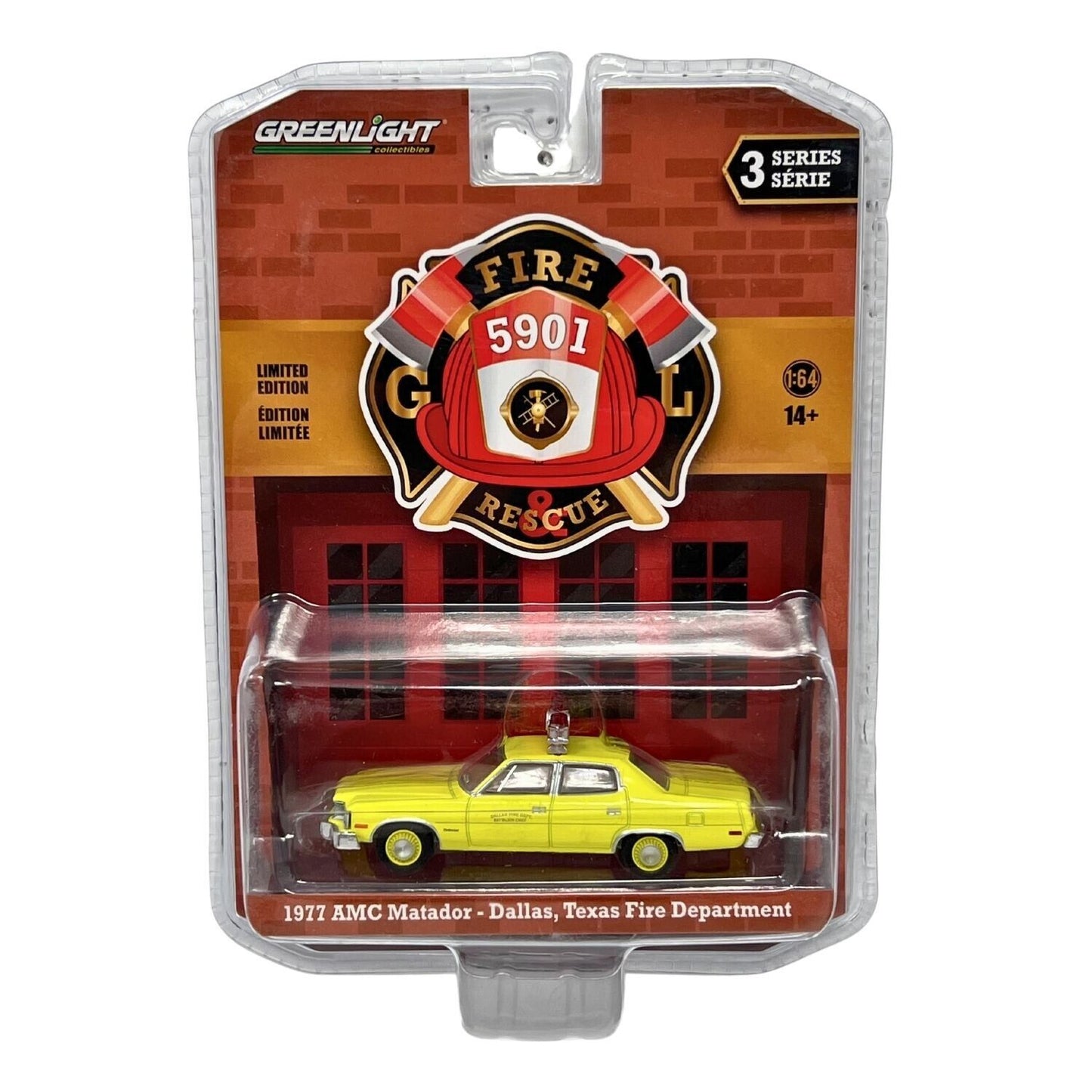 Greenlight Fire & Rescue 1977 AMC Matador 1:64 Diecast