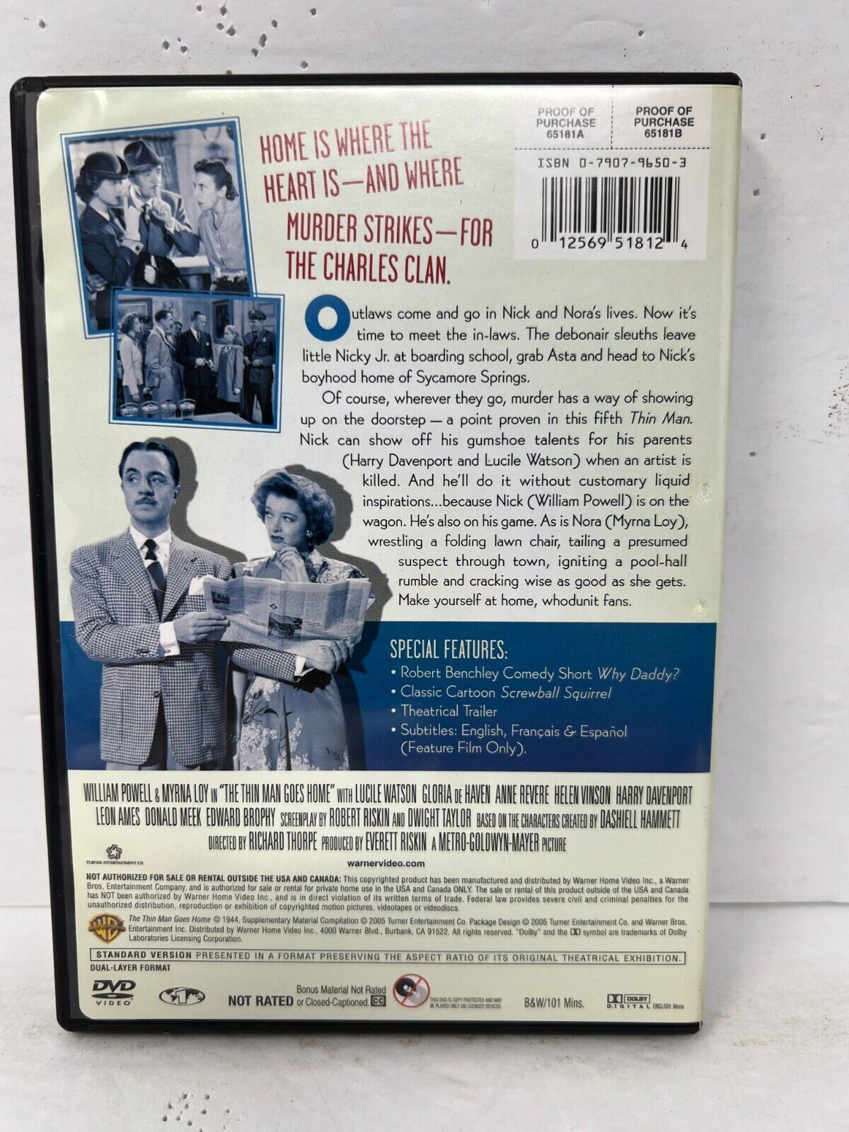 Thin Man: The Complete Collection (DVD) Boxset Good Condition!!!