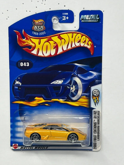 Hot Wheels 2003 First Editions Lamborghini Murcielago 1:64 Diecast V2